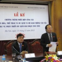 Bộ trưởng Bộ VHTTDL Hoàng Tuấn Anh phát biểu tại Lễ ký kết lekybo2