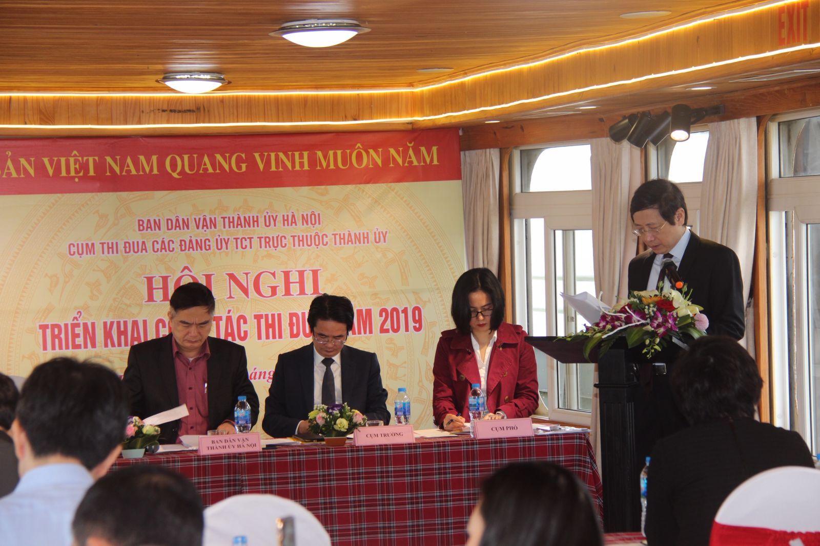 Chủ tịch HĐTV Tổng công ty Du lịch Hà Nội Nguyễn Minh Chung phát biểu
