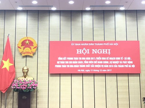 Hội nghị tổng kết phong trào thi đua năm 2017 và triển khai nhiệm vụ công tác năm 2018 của thành phố Hà Nội