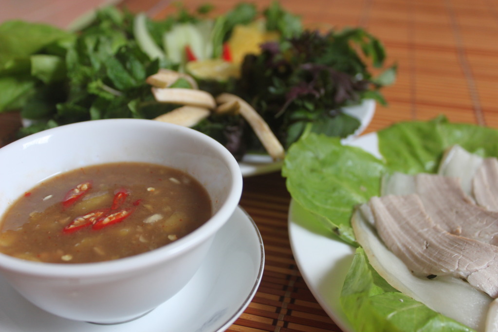 Pork with Fermented Anchovy Dipping Sauce (Thịt Luộc Mắm Nêm)