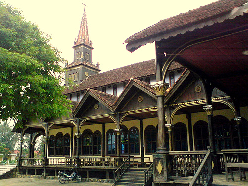 The unique wooden church in Kon Tum