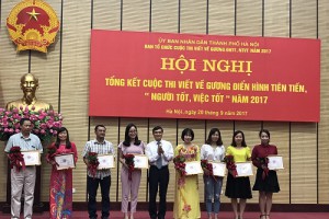 Tổng kết cuộc thi viết về gương điển hình tiên tiến, “Người tốt, việc tốt” năm 2017