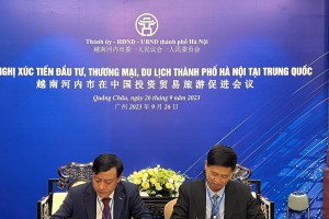 Tổng công ty Du lịch Hà Nội ký MOU với Công ty TNHH Dịch vụ Lữ hành Tuổi trẻ Quảng Đông Trung Quốc