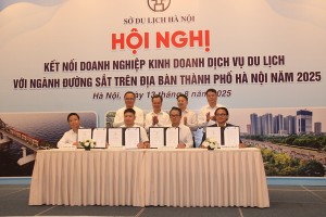 Hanoitourist ký kết biên bản ghi nhớ hợp tác với công ty TNHH MTV Đường sắt Hà Nội