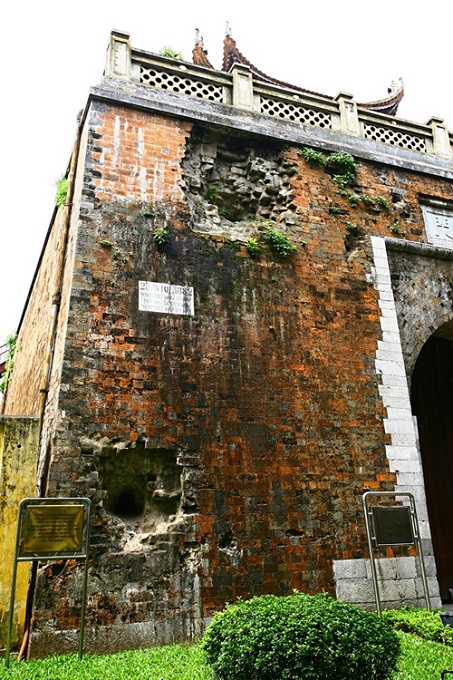 Ancient gate in Hanoi wears scars of 19th century cannon attack